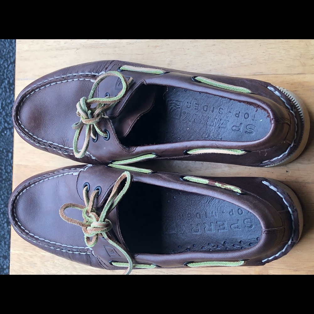 Sperry Top-Sider Men's brown leather boat shoes Size 10M - Picture 7 of 11